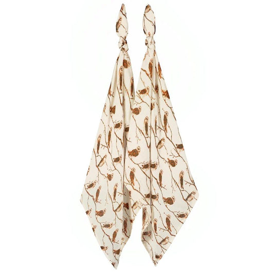 Milkbarn Owl Bamboo Muslin Burp Cloths Set