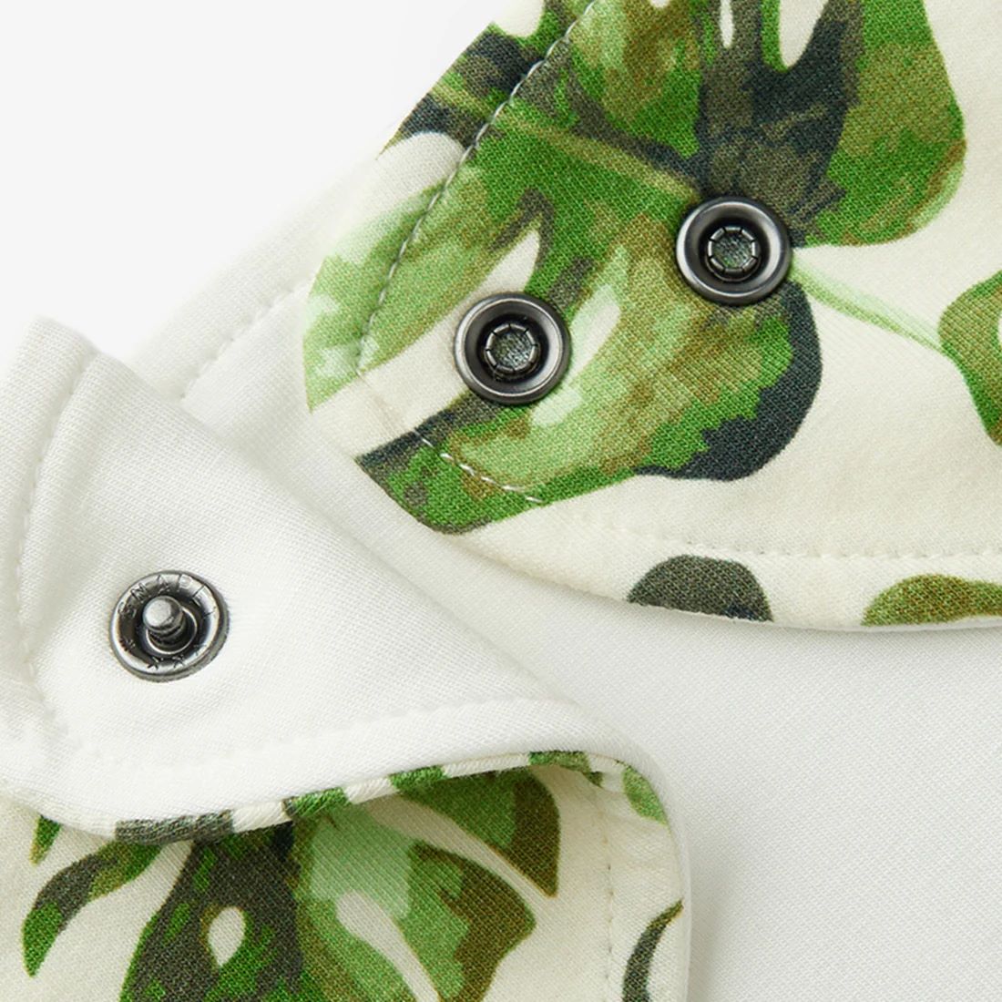 Milkbarn Island Leaf Cotton Stretch Kerchief Bib