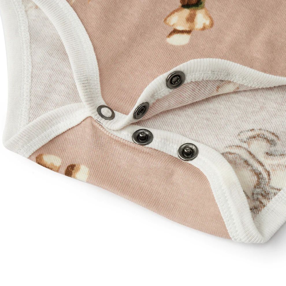 Milkbarn Mushroom Organic Cotton Long Sleeve One Piece