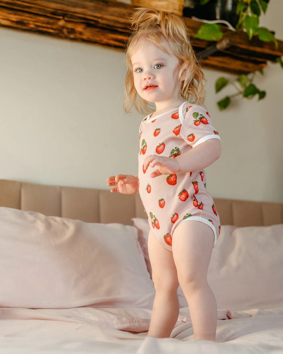 Milkbarn Strawberry Organic Cotton One Piece