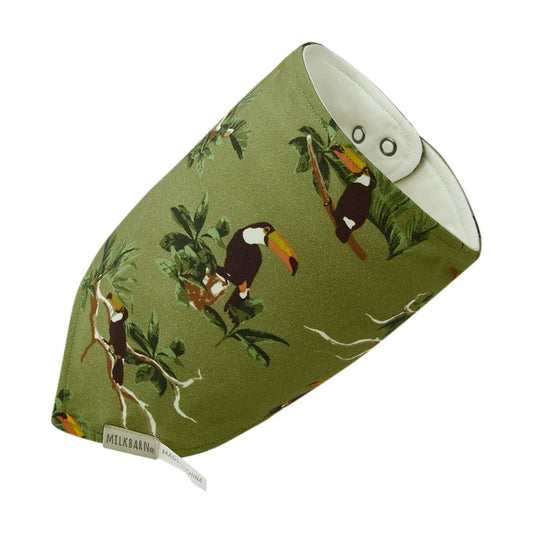 Milkbarn Toucan Cotton Stretch Kerchief Bib