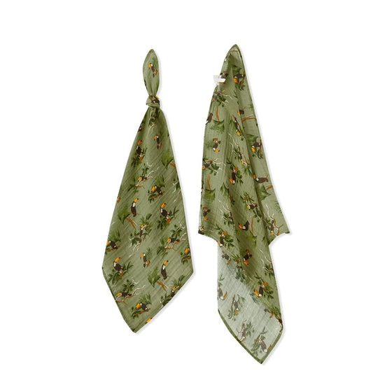 Milkbarn Toucan Organic Cotton Burp Cloth Set
