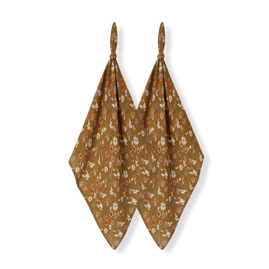 Milkbarn Wildflower Bamboo Muslin Burp Cloths Set