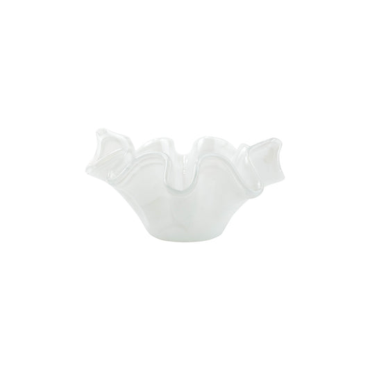 VIETRI Onda Glass White Small Bowl