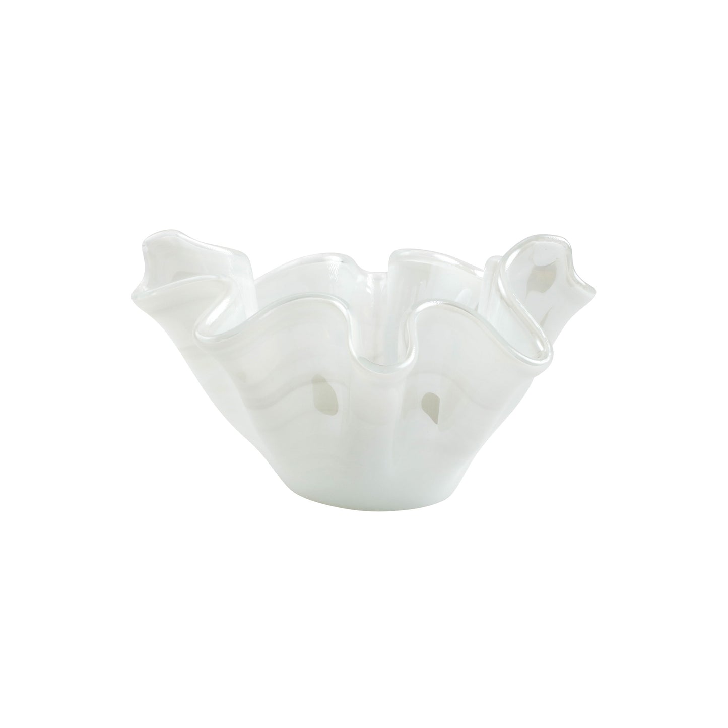 VIETRI Onda Glass White Medium Bowl