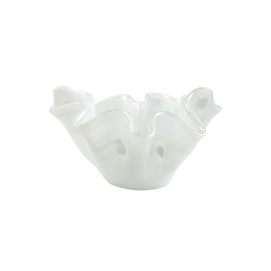 VIETRI Onda Glass White Medium Bowl