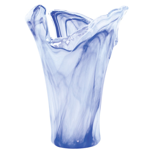 VIETRI Onda Glass Cobalt Large Vase