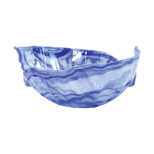 VIETRI Onda Glass Cobalt Round Bowl