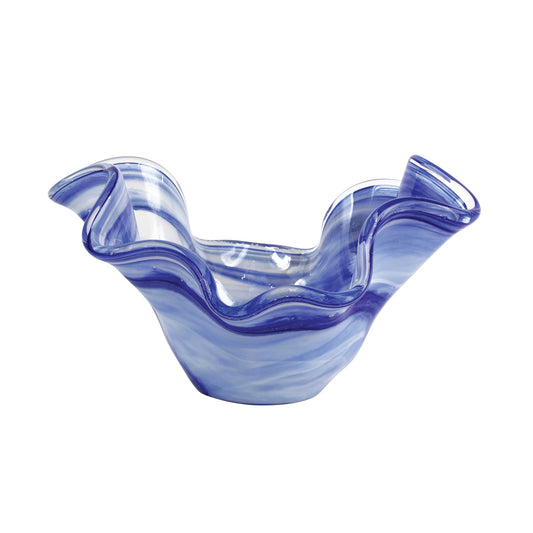 VIETRI Onda Glass Cobalt Medium Bowl