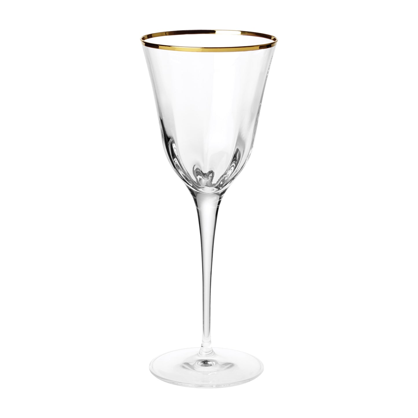 VIETRI Optical Gold Water Glass