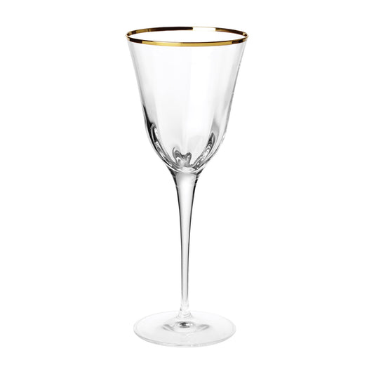 VIETRI Optical Gold Water Glass