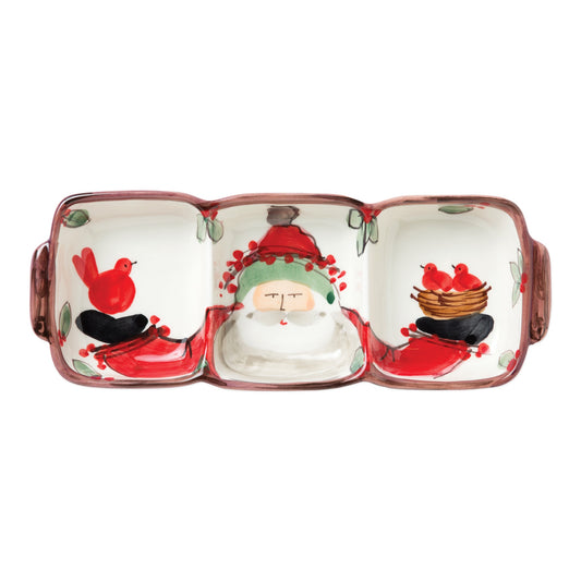 VIETRI Old St. Nick Three-Part Server