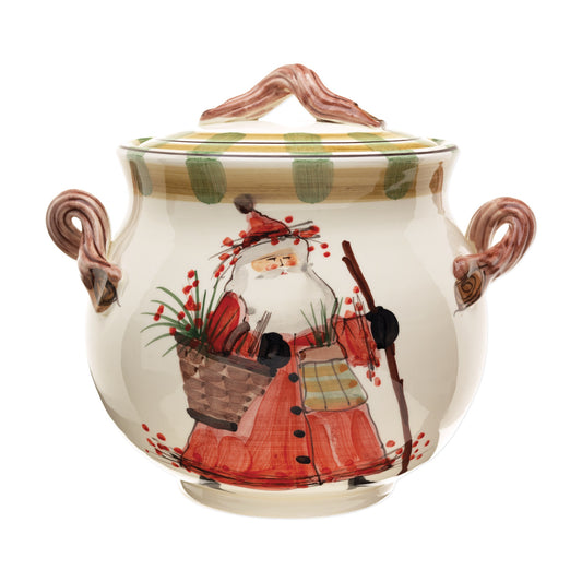 VIETRI Old St. Nick Biscotti Jar