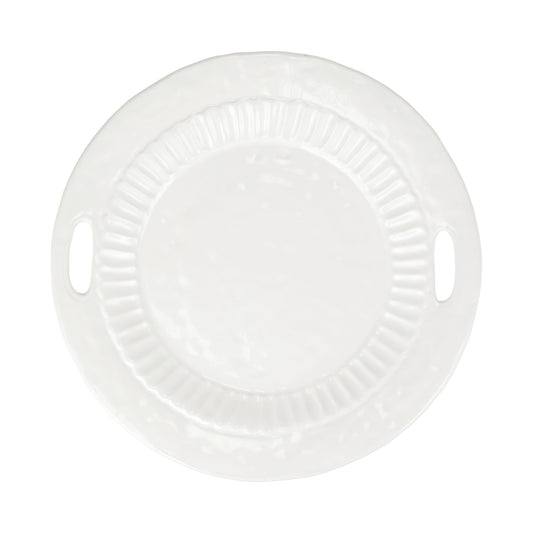 VIETRI Pietra Serena Handled Round Tray