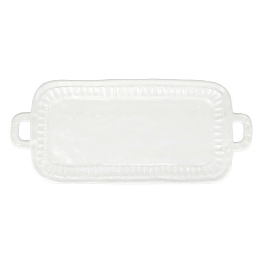 VIETRI Pietra Serena Handled Rectangular Platter