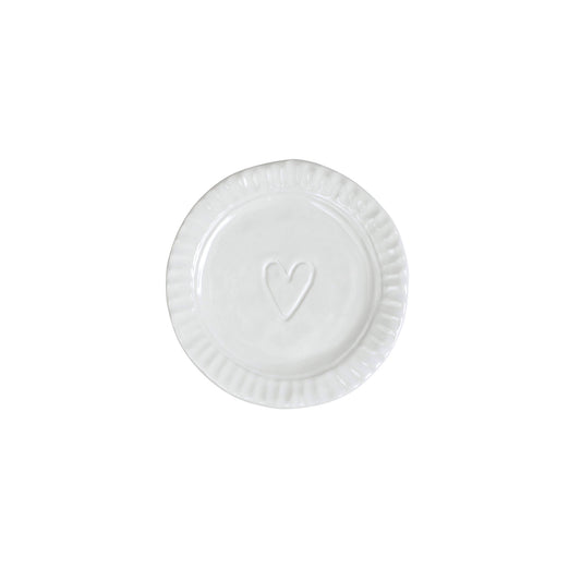 VIETRI Pietra Serena Heart Plate