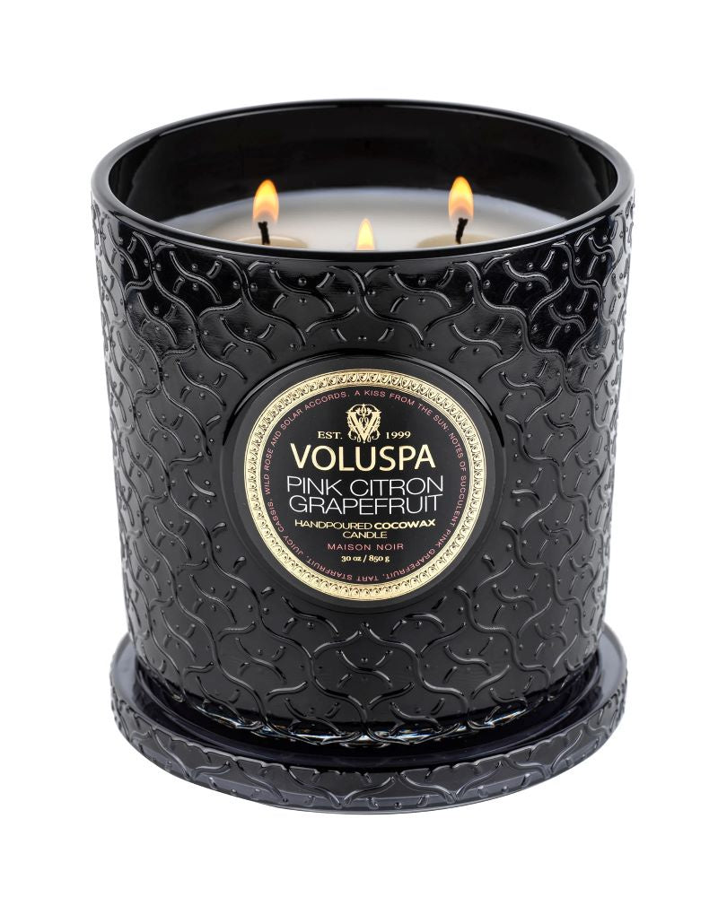 Voluspa Pink Citron Grapefruit Boxed Luxe Candle