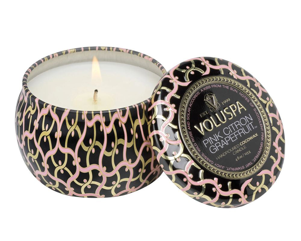 Voluspa Pink Citron Grapefruit Mini Tin Candle