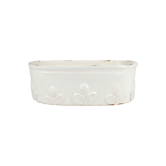 VIETRI Rustic Garden Linen Basil Oval Planter