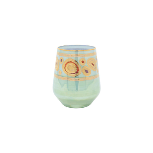 VIETRI Regalia Aqua Stemless Wine Glass