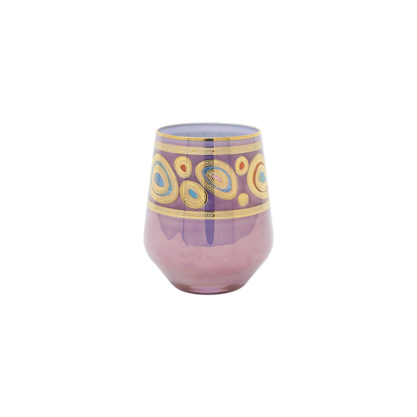 VIETRI Regalia Purple Stemless Wine Glass