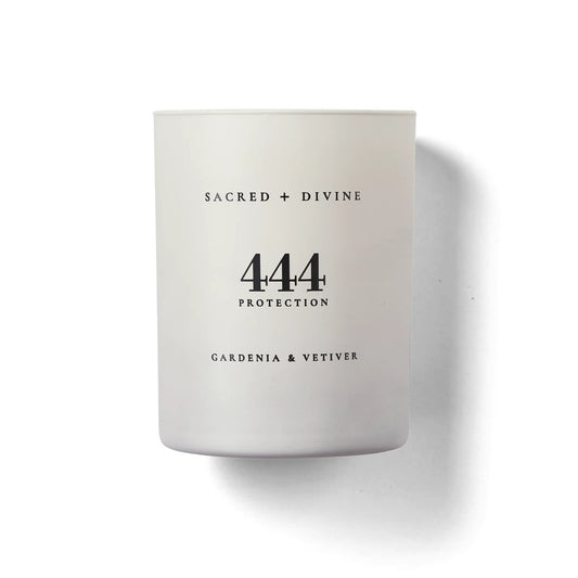 444 Candle / Protection: Gardenia & Vetiver
