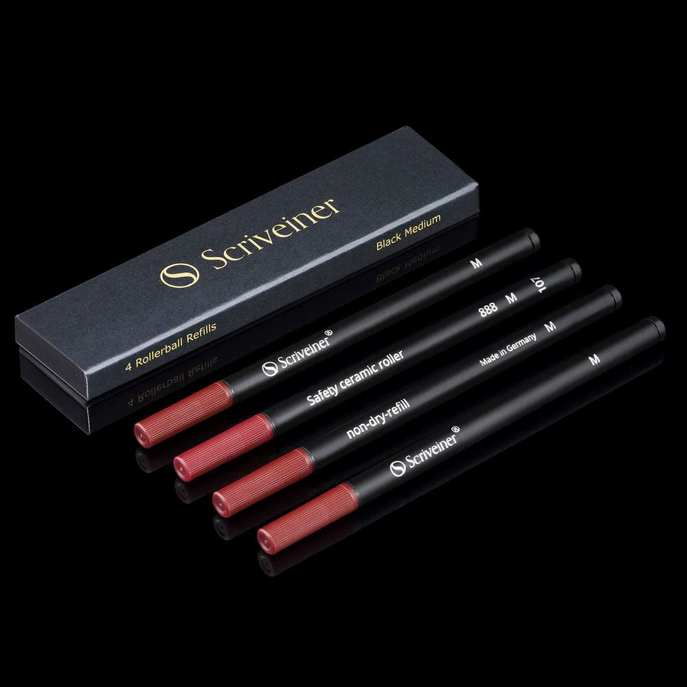 Scriveiner Black Rollerball Ink Refills