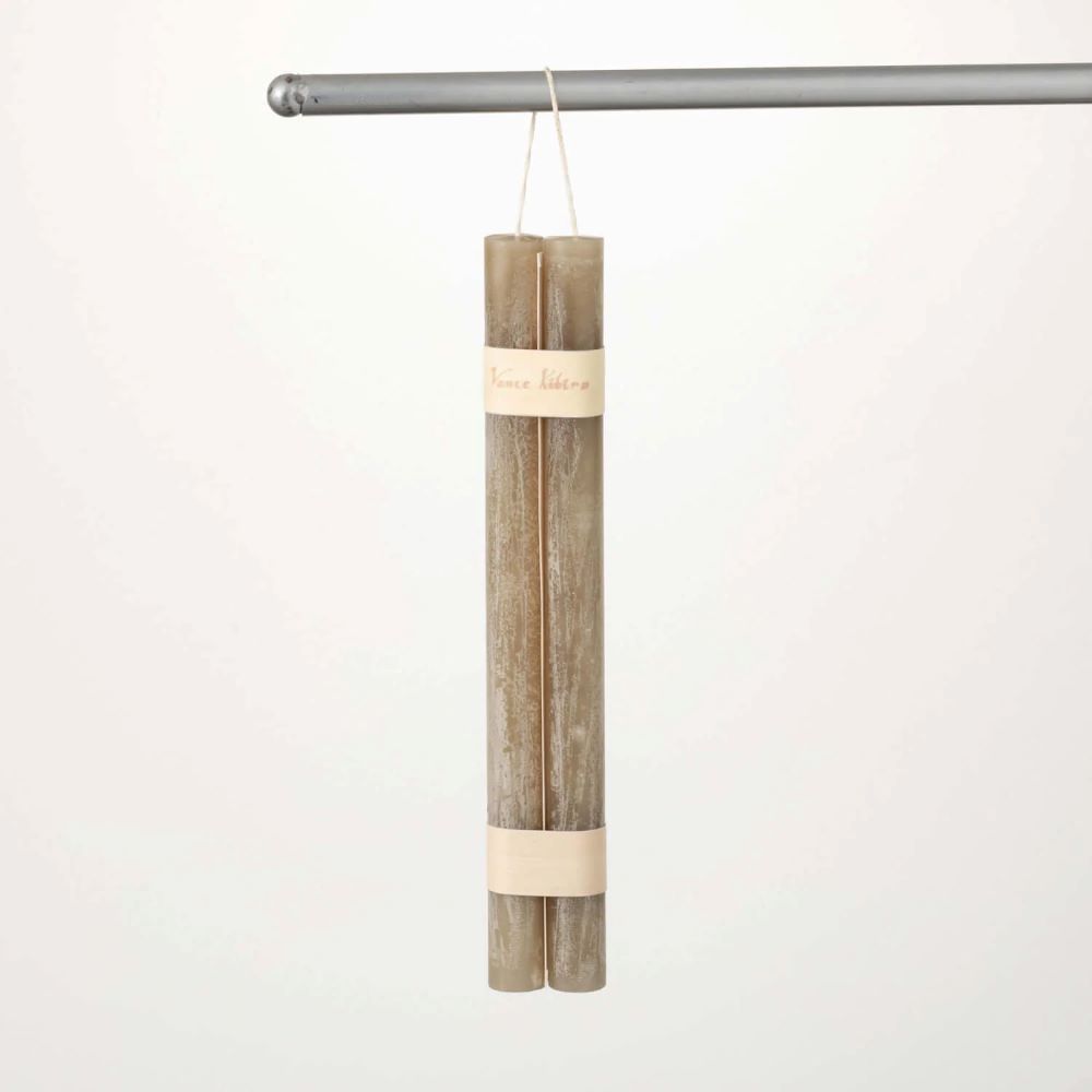 Hanging Timber Taper Candle Pair