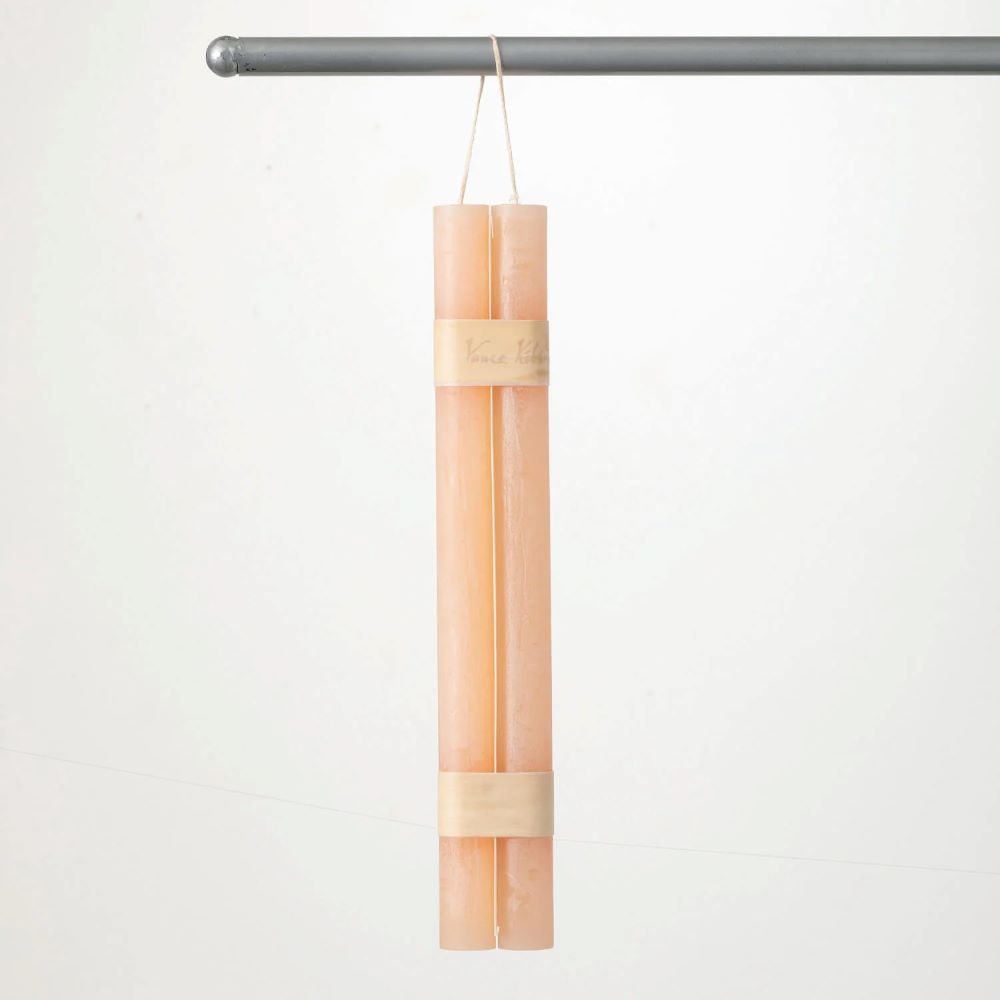 Hanging Timber Taper Candle Pair