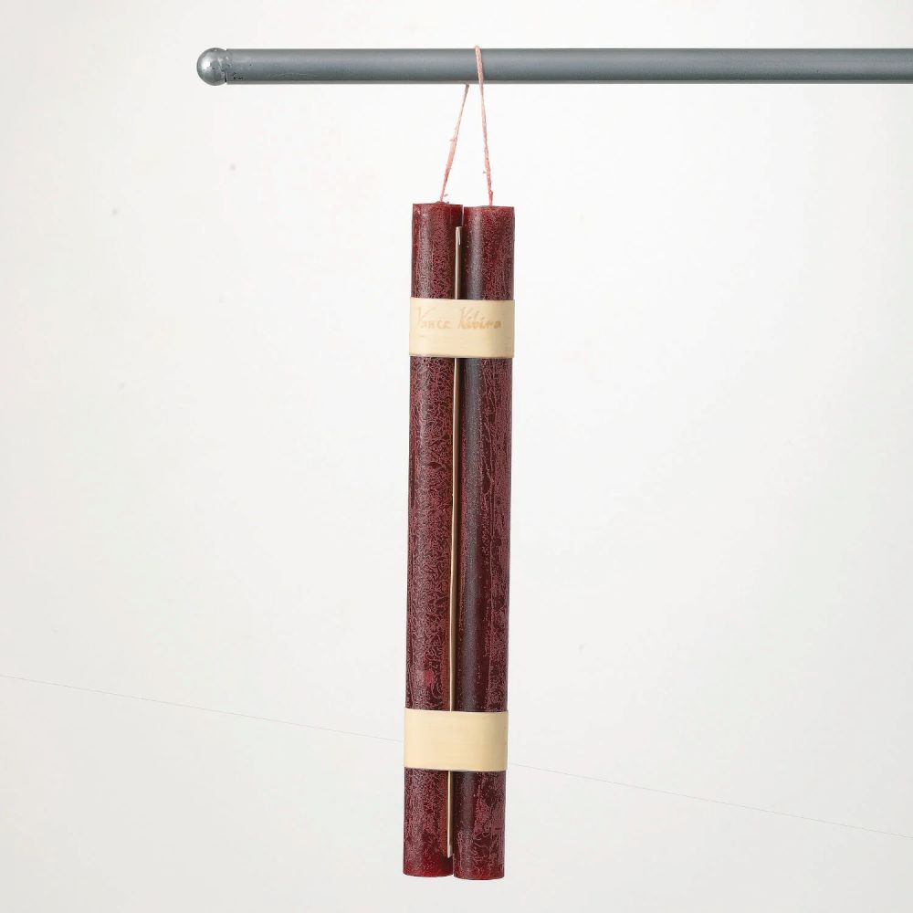 Hanging Timber Taper Candle Pair