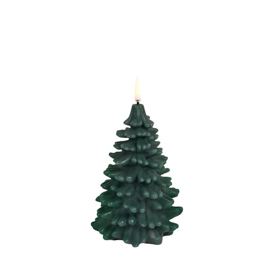 Uyuni Pine Green Christmas Tree Candle W10 x H15cm