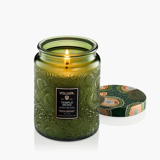 Voluspa Temple Moss Large Jar Candle