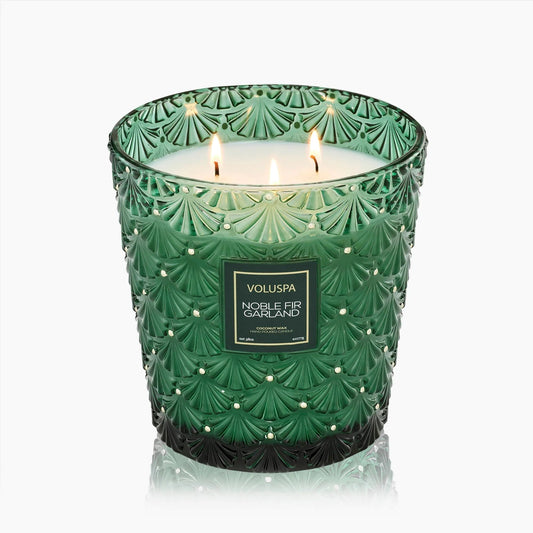 Voluspa Noble Fir Garland 3 Wick Hearth Candle