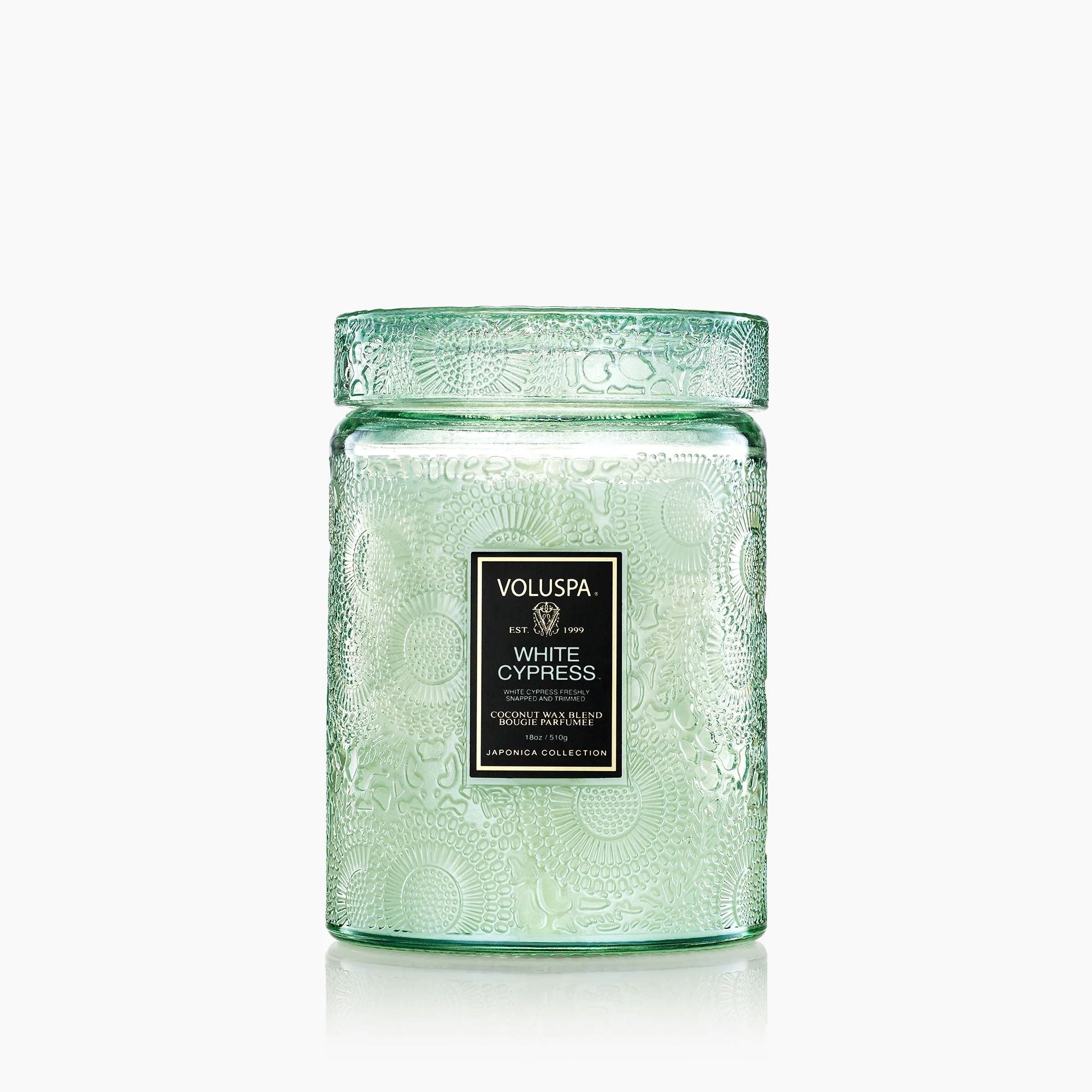 Voluspa White Cypress Large Jar Candle