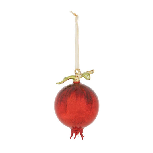 Hand Blown Glass Pomegranate Ornament