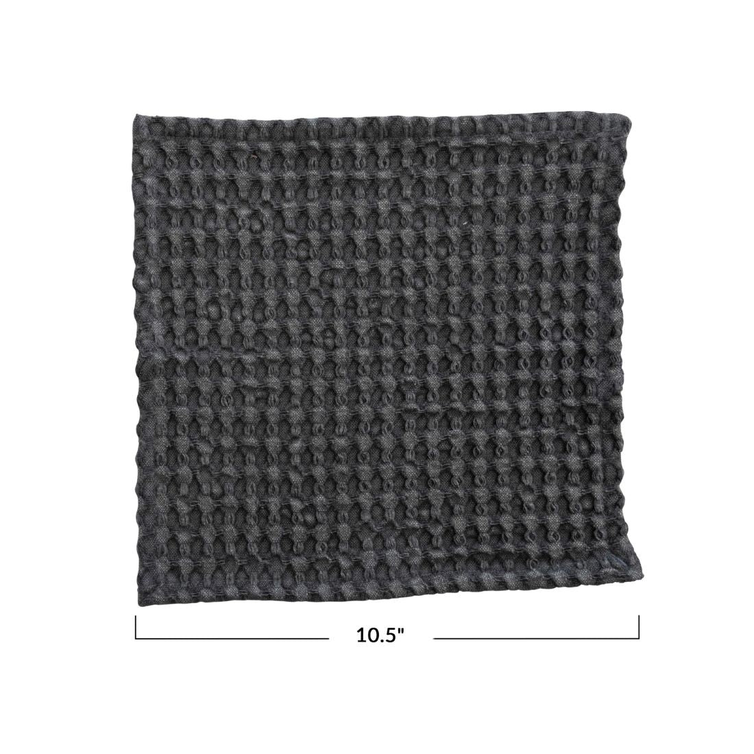 Charcoal Stonewashed Waffle Weave Dishcloth Set
