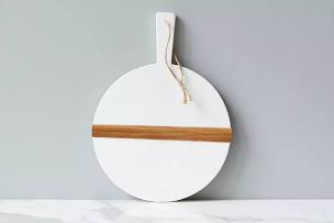 White Mod Round Charcuterie Board - Small