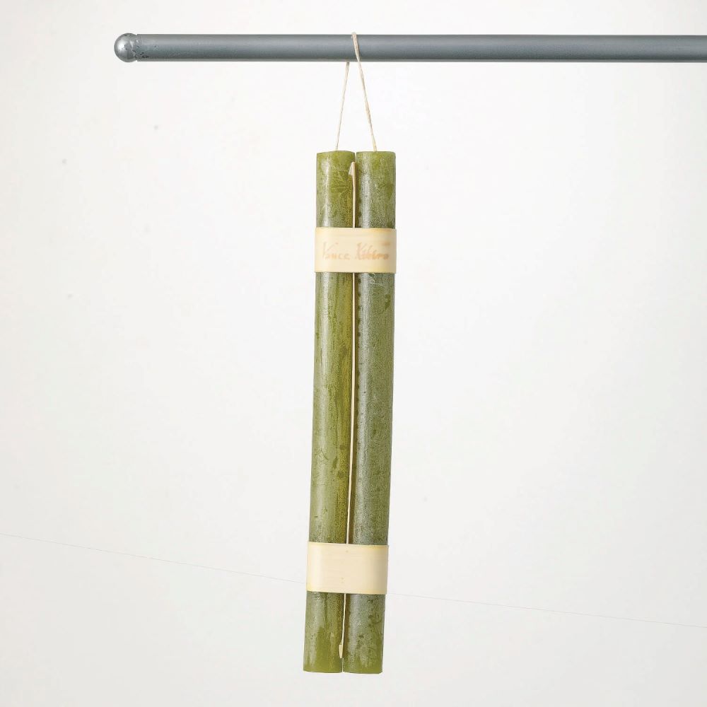 Hanging Timber Taper Candle Pair
