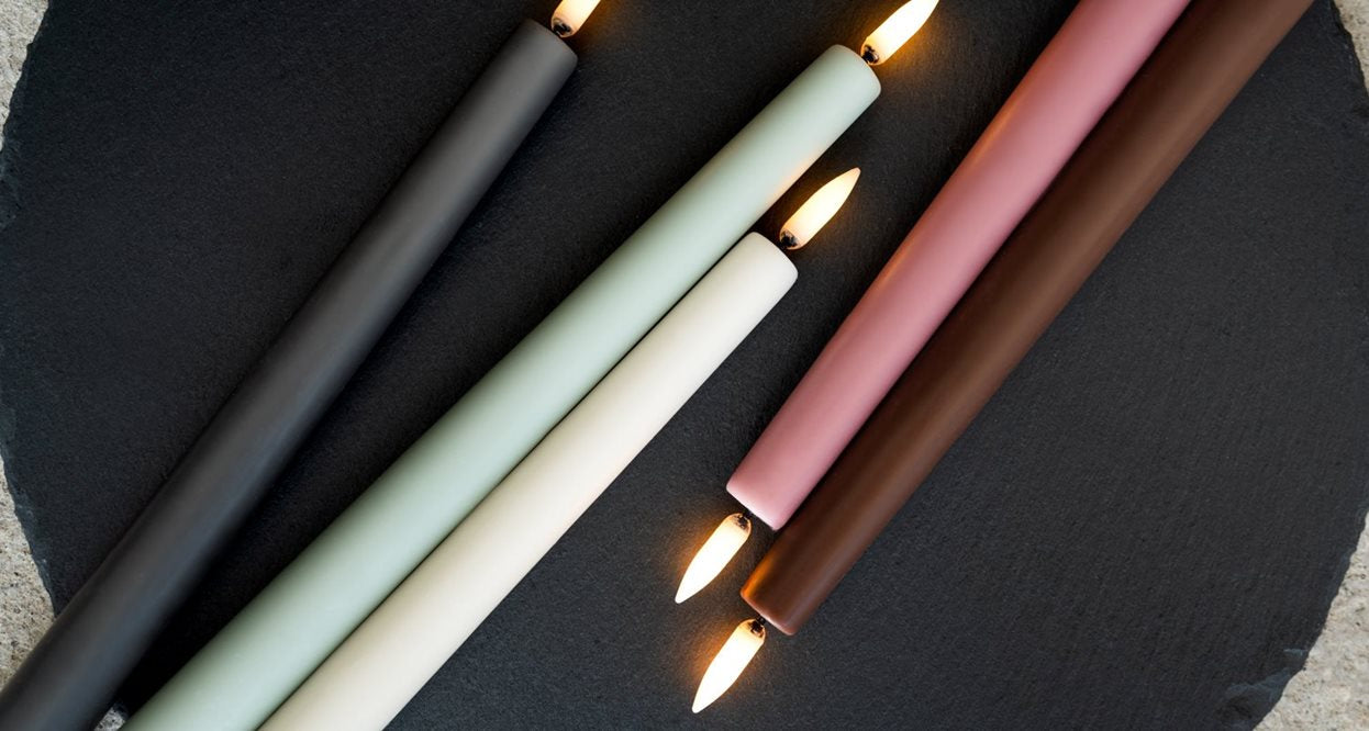 Uyuni LED Classic Taper Candles with Soft-Fit Cap 0.9 x 12.6"