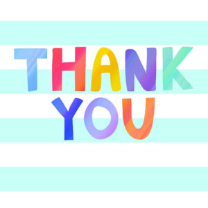 Light Blue Stripe Thank You Boxed Cards