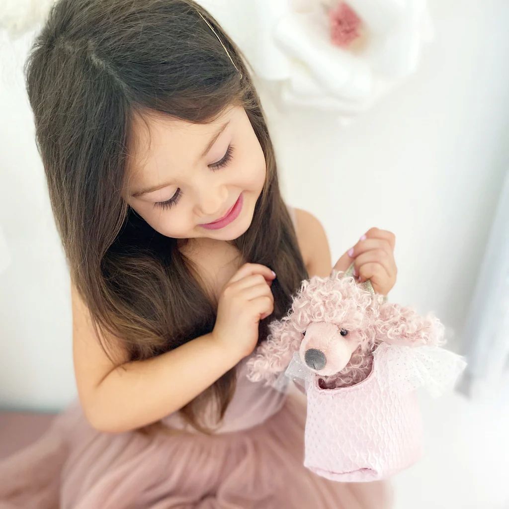 Paris Pink Poodle Plush Toy in Purse - Image 3