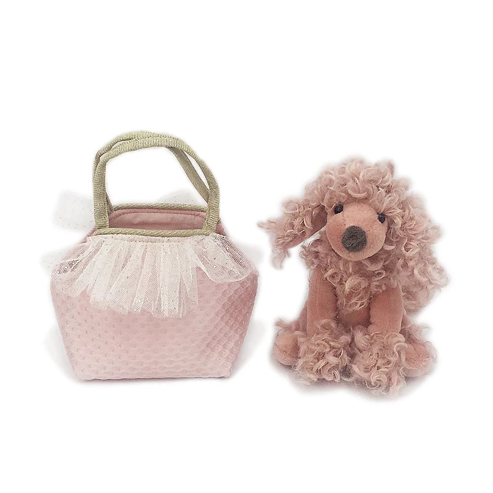 Paris Pink Poodle Plush Toy in Purse - Image 2