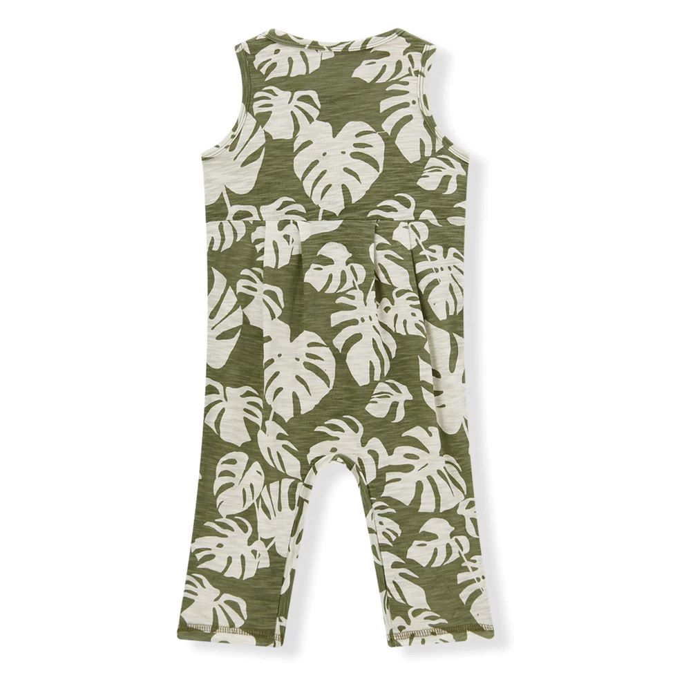 Milkbarn Island Leaf Silhouette Slub Cotton Sleeveless Jumper - Image 2