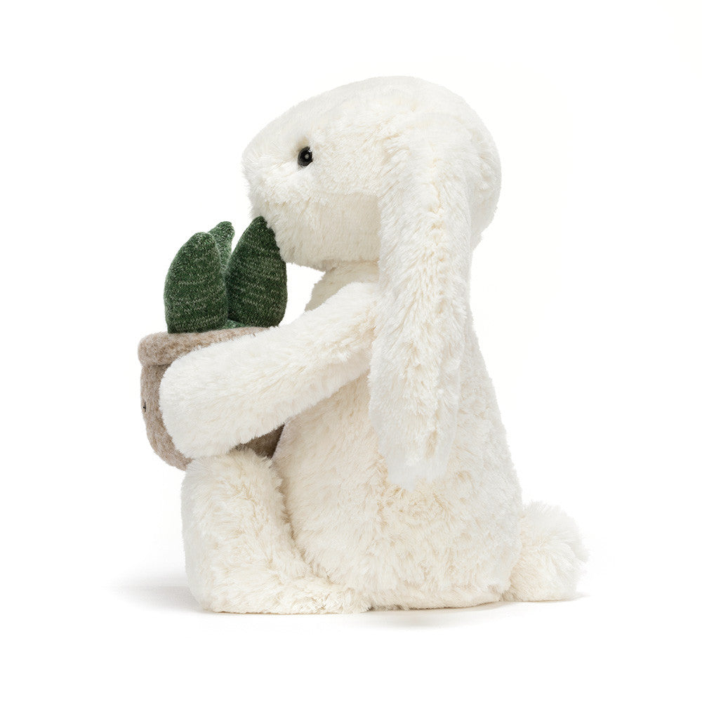 Jellycat Cream Bunny with Plant - Image 2