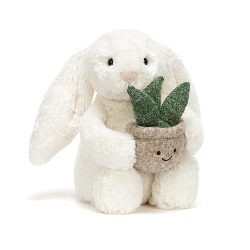 Jellycat Cream Bunny with Plant - Image 4