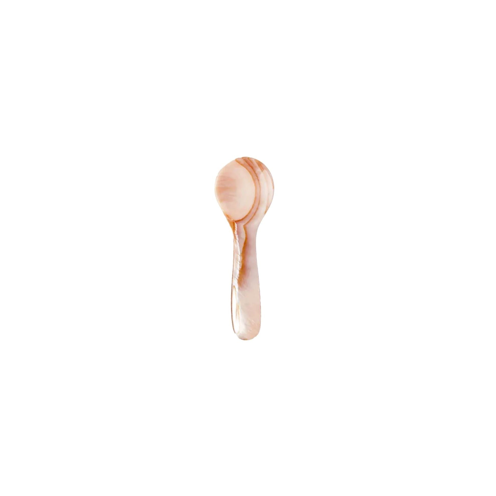 Small Brown Mother of Pearl Caviar Spoon - Image 2
