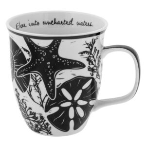 Coastal Black & White Boho Mug