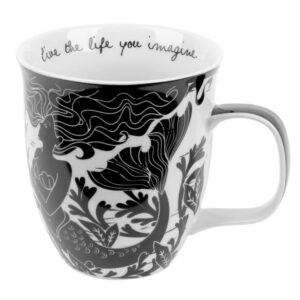 Mermaid Black & White Boho Mug
