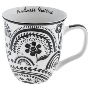 Rainbow Black & White Boho Mug