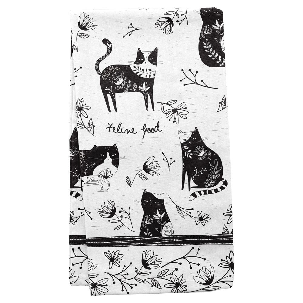 Black & White Boho Tea Towel - Image 2